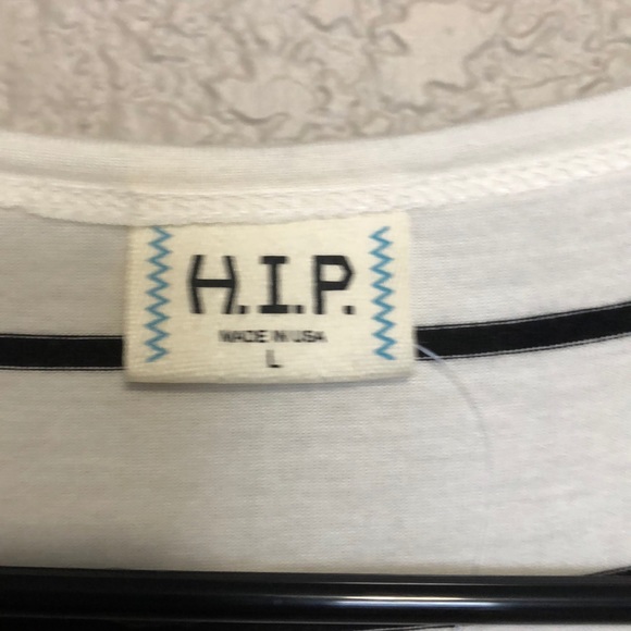 H.I.P. Créme de la Créme striped top NWT - Picture 4 of 6